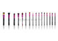 Bộ cọ trang điểm mỹ phẩm Full Line 42PCs với màu hồng nhôm Ferrule &amp;amp; tay cầm bằng gỗ màu đen mờ