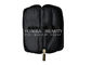 Bàn chải trang điểm mini Túi đựng mỹ phẩm Ly hợp có khóa kéo cho du lịch màu đen