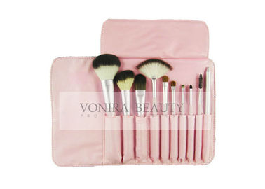 Pink Gift Gift Travel Size Makeup Makeup Brush 10 CÁI PU Leather Case