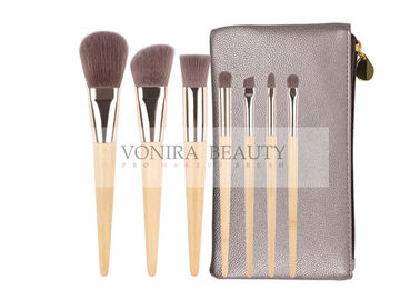 Bộ sản phẩm 7 tay gỗ và màu bạc Ferrule Professional Makeup Brush Kit