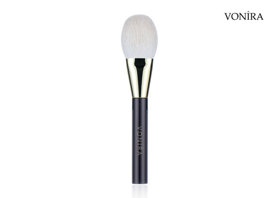 Vonira Custom Wholesale Natural White Goat Hair Flat Dark Brown Handle Large Makeup Powder Brush (Máy sơn bột lớn)