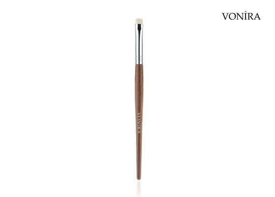 Vonira Custom Wholesale Natural White Goat Hair Brown Ebony Handle Makeup Chi tiết Mái bóng