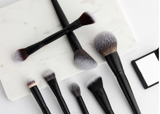 Vonira Chuyên Nghiệp Kép Kết Thúc Trang Điểm Má Hồng Đường Viền Cọ 2 Mặt Cao Cấp Phấn Bronzer Có Tay Cầm Màu Đen