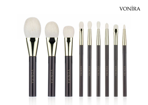Vonira Custom Wholesale Natural White Goat Hair Flat Dark Brown Handle Large Makeup Powder Brush (Máy sơn bột lớn)