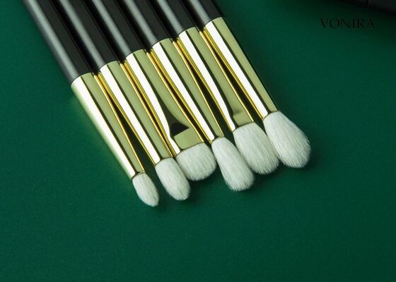 Vonira Custom Wholesale Natural White Goat Hair Flat Dark Brown Handle Large Makeup Powder Brush (Máy sơn bột lớn)