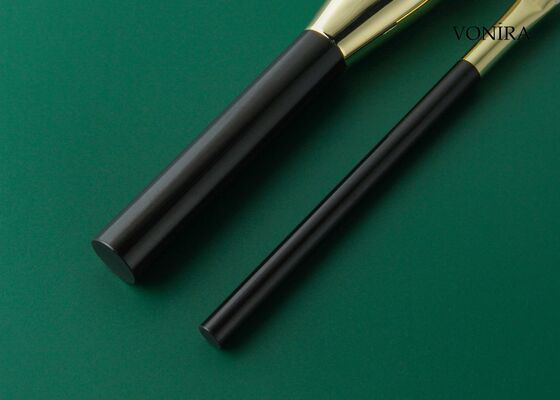 Vonira Custom Wholesale Natural White Goat Hair Flat Dark Brown Handle Large Makeup Powder Brush (Máy sơn bột lớn)