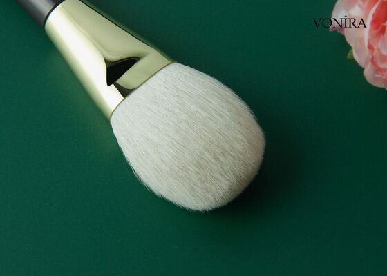 Vonira Custom Wholesale Natural White Goat Hair Flat Dark Brown Handle Large Makeup Powder Brush (Máy sơn bột lớn)