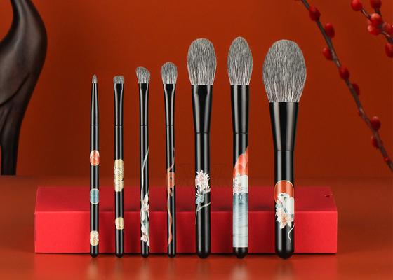 Cọ Má Hồng Trang Điểm Chuyên Nghiệp với Lông Tổng Hợp Taklon PBT Cao Cấp và Ống Bạc Đồng Đen Mờ Chắc Chắn, Đạt Chứng Nhận SA8000 và ISO9000