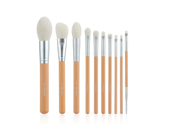 Vonira Beauty Custom Nude Màu hồng cơ bản 10 miếng Máy sơn Collection Set de Brochas de Maquillaje Professional